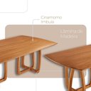 Ver imagem 4 de Sala de Jantar Mesa Flora 240cm Tampo Laminado Barril e 8 Cadeiras Noronha Premium Moderna Mobília