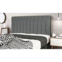 Ver imagem 2 de Cabeceira Estofada Cama Box Queen 160cm Chiara Suede Cinza