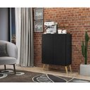 Ver mais imagens de Aparador Buffet 2 Portas Retrô Veneza Multimóveis V3609 Preto/Natural