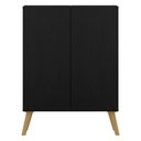 Ver imagem 7 de Aparador Buffet 2 Portas Retrô Veneza Multimóveis V3609 Preto/Natural