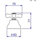 Ver imagem 2 de Acabamento Registro Deca Belle Epoque Branco com Dourado 1/2" 3/4" e 1" - 4900e52pqbrdo
