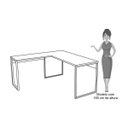 Ver imagem 6 de Conjunto Escritório 3 peças Mesa em L Estante e Aparador Studio Industrial M18 Branco – Mpozenato