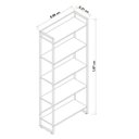 Ver imagem 4 de Conjunto Escritório 3 peças Mesa em L Estante e Aparador Studio Industrial M18 Branco – Mpozenato