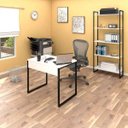 Ver imagem 3 de Conjunto Escritório Mesa 90 e Estante Studio Industrial M18 Branco - Mpozenato