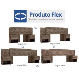 Cabeceira Extensível 2 Mesas de Apoio Plus Panan Móveis - 2 Cabeceira Extensível 2 Mesas de Apoio Plus Panan Móveis - 2