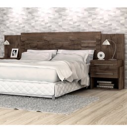 Cabeceira Extensível 2 Mesas de Apoio Plus Panan Móveis - 1 Cabeceira Extensível 2 Mesas de Apoio Plus Panan Móveis - 1