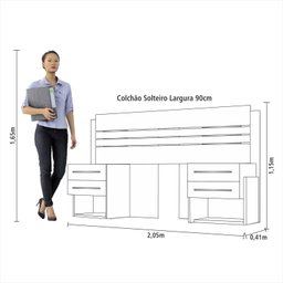 Cabeceira Extensível 2 Mesas de Apoio Plus Panan Móveis - 4 Cabeceira Extensível 2 Mesas de Apoio Plus Panan Móveis - 4