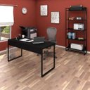 Ver imagem 2 de Conjunto Escritório Mesa 150 e Estante Studio Industrial M18 Preto - Mpozenato