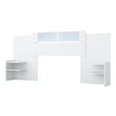 Ver imagem 2 de Cabeceira Extensível em MDF 4 Prateleiras 2 Espelhos Mila Branco