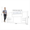 Ver mais imagens de Cabeceira Extensível em MDF 4 Prateleiras 2 Espelhos Mila Branco