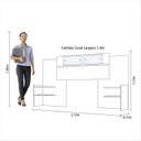 Ver imagem 6 de Cabeceira Extensível em MDF 4 Prateleiras 2 Espelhos Mila Branco