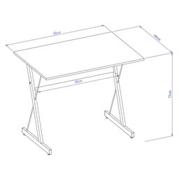 Mesa para Computador Escrivaninha Zetta 90cm Preto - Fit Mobel - 3