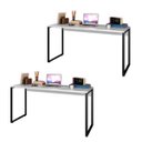 Ver imagem 1 de Kit 2 Escrivaninhas Mesas de Escritório Studio Industrial 150 M18 Branco - Mpozenato