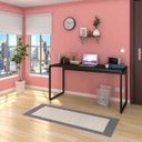 Ver imagem 2 de Kit 2 Escrivaninhas Mesas de Escritório Studio Industrial 150 M18 Preto - Mpozenato