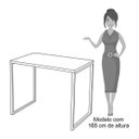 Ver imagem 3 de Kit 2 Escrivaninhas Mesas de Escritório Studio Industrial 90 M18 Branco - Mpozenato