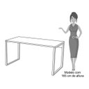 Ver imagem 3 de Escrivaninha Mesa de Escritório Studio Industrial 150 M18 Preto - Mpozenato