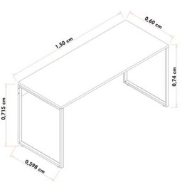 Escrivaninha Mesa de Escritório Studio Industrial 150 M18 Preto - Mpozenato - 4 Escrivaninha Mesa de Escritório Studio Industrial 150 M18 Preto - Mpozenato - 4