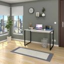 Ver imagem 2 de Kit 2 Escrivaninhas Mesas de Escritório Studio Industrial 120 M18 Branco – Mpozenato
