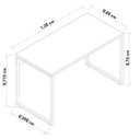 Ver imagem 4 de Kit 2 Escrivaninhas Mesas de Escritório Studio Industrial 120 M18 Branco – Mpozenato