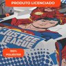 Jogo de Cama Infantil Lepper Liga da Justiça Solteiro 3 Peças Microfibra Azul - 7