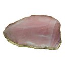 Ver imagem 2 de Quartzo Rosa Bandeja + Porta Copos Banho Dourado