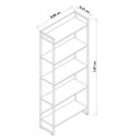 Ver imagem 4 de Estante 5 Prateleiras Studio Industrial M18 Branco – Mpozenato