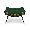 Ver imagem 2 de Kit Poltrona E Puff Costela Veludo Verde