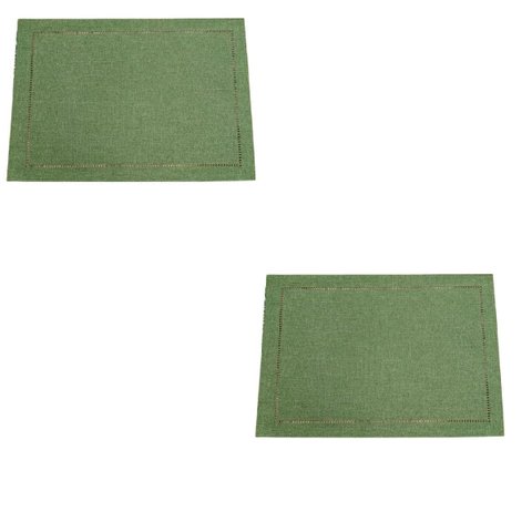 Kit 2 Lugar Americano Argivai 35cmx50cm Glamour Musgo