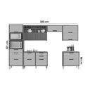 Ver imagem 3 de Kit Cozinha Completa 6 Peças Imperatriz (3aéreos+2balcões+1torrequente) C6p84 Freijo-off White -