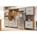 Ver imagem 1 de Kit Cozinha Completa 6 Peças Imperatriz (3aéreos+2balcões+1torrequente) C6p84 Freijo-off White -