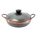 Ver imagem 4 de Jogo de Panelas e Frigideira de Pedra Sabão Tampa de Vidro São José Jogo de Panelas + Frigideira