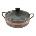 Ver imagem 3 de Jogo de Panelas e Frigideira de Pedra Sabão Tampa de Vidro São José Jogo de Panelas + Frigideira