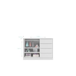 Quarto Completo Infantil Pérola Branco _ Phoenix Baby - 5