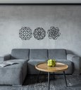 Ver imagem 3 de Trio de Quadros Vazados em Mdf – Mandalas Decorativas para Ambientes Modernos e Sofisticados