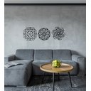 Ver imagem 3 de Trio de Quadros Vazados em Mdf – Mandalas Decorativas para Ambientes Modernos e Sofisticados