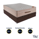 Ver imagem 3 de Cama Box Baú Bipartido Casal Marrom e Colchão Airtech Springpocket Molas Ensacadas Ortobom