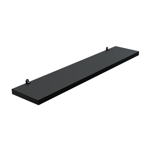 Kit 3 Prateleira Preta 50X10 + Suporte Flutuante Mdf  Organizadora Decoração Cozinha Banheiro Sala