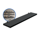 Ver imagem 2 de Kit 3 Prateleira Preta 50X10 + Suporte Flutuante Mdf  Organizadora Decoração Cozinha Banheiro Sala