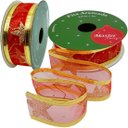 Ver imagem 4 de Rolos Fitas Aramada Estrelas Natal Gliter 2,5cm 3m Kit 10pçs