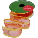 Ver imagem 2 de Rolos Fitas Aramada Estrelas Natal Gliter 2,5cm 3m Kit 10pçs