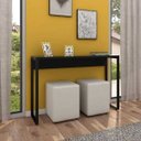 Ver imagem 2 de Kit 2 Aparadores Pés Metálicos Studio Industrial M18 Preto - Mpozenato