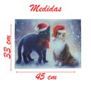 Ver imagem 2 de Jogo Americano Estampa Natal Gatinho Natalino 8 Peças