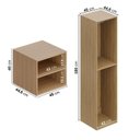 Ver imagem 5 de Guarda-Roupa Módulo 45x180 e Módulo 45x40 2 Portas e 3 Prateleiras Frame CabeCasa MadeiraOriginals