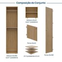 Ver imagem 3 de Guarda-Roupa Módulo 45x180 e Módulo 45x40 2 Portas e 3 Prateleiras Frame CabeCasa MadeiraOriginals