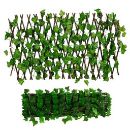 Muro Inglês Treliça Decorativa com Folha de Hera Artificial - 3