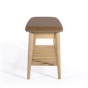 Ver imagem 2 de Banco Sapateira com Prateleira Ripada Liva 100 Cm Tauari Courino Caramelo