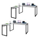 Ver imagem 1 de Kit 2 Mesas de Escritório em L 150x150 Studio Industrial M18 Branco - Mpozenato