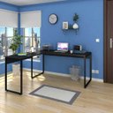 Ver imagem 2 de Kit 2 Mesas de Escritório em L 150x150 Studio Industrial M18 Preto - Mpozenato