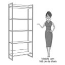 Ver imagem 3 de Kit 2 Estantes Livreiro Studio Industrial M18 Branco – Mpozenato