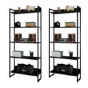 Ver imagem 1 de Kit 2 Estantes Livreiro Studio Industrial M18 Preto – Mpozenato